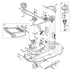 Mower Deck Diagram and Parts List for RZT-S42 (17AFCBDS010-17AFCBDS056-17WFCBDS010-17WFCBDS056)(2013) Cub Cadet Lawn Tractor